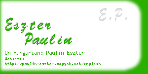 eszter paulin business card